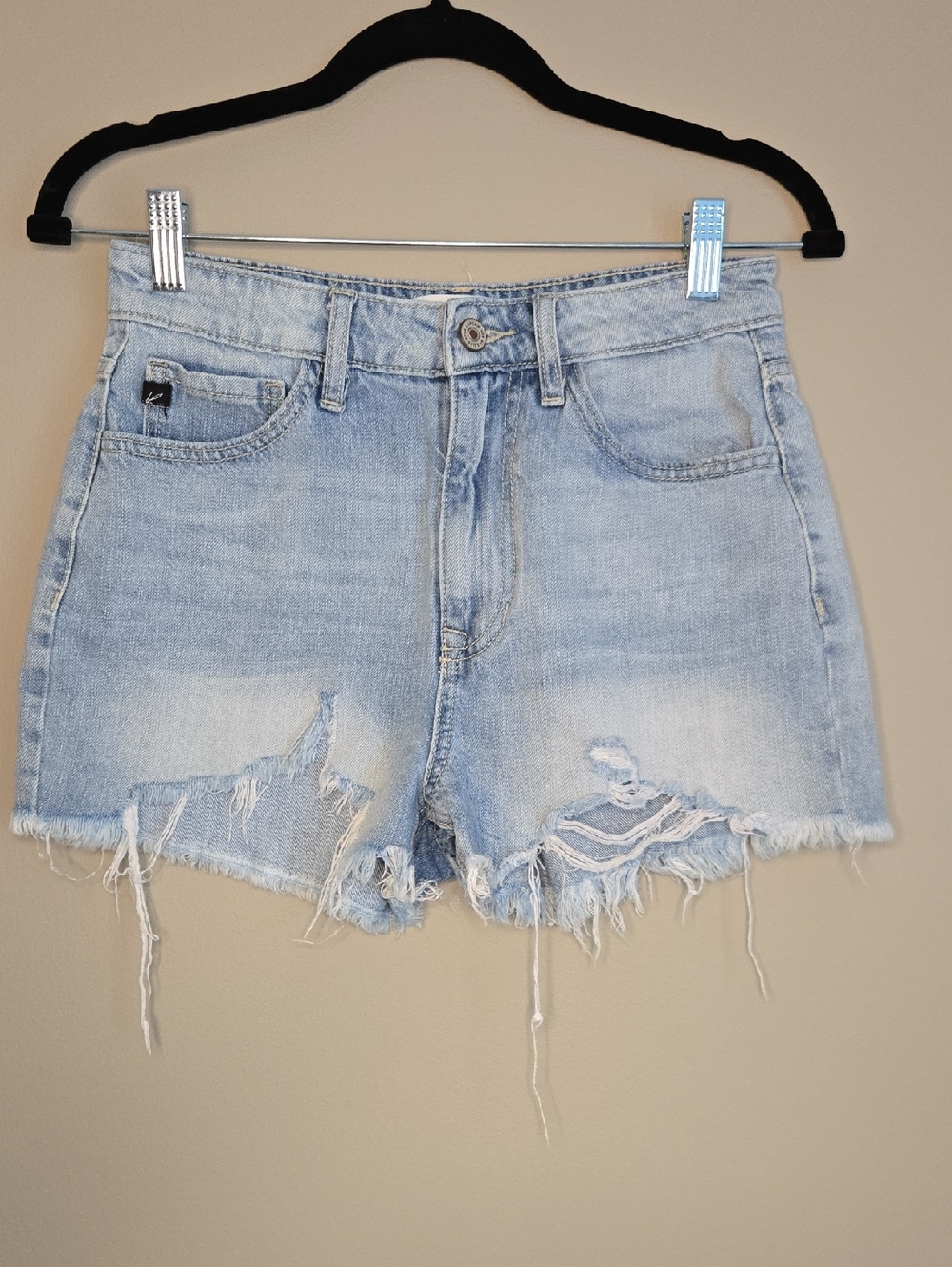 KanCan Light Blue Distressed Denim Cutoff Shorts